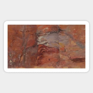 Study of Rocks, Petra by Frederic Edwin Church Magnet